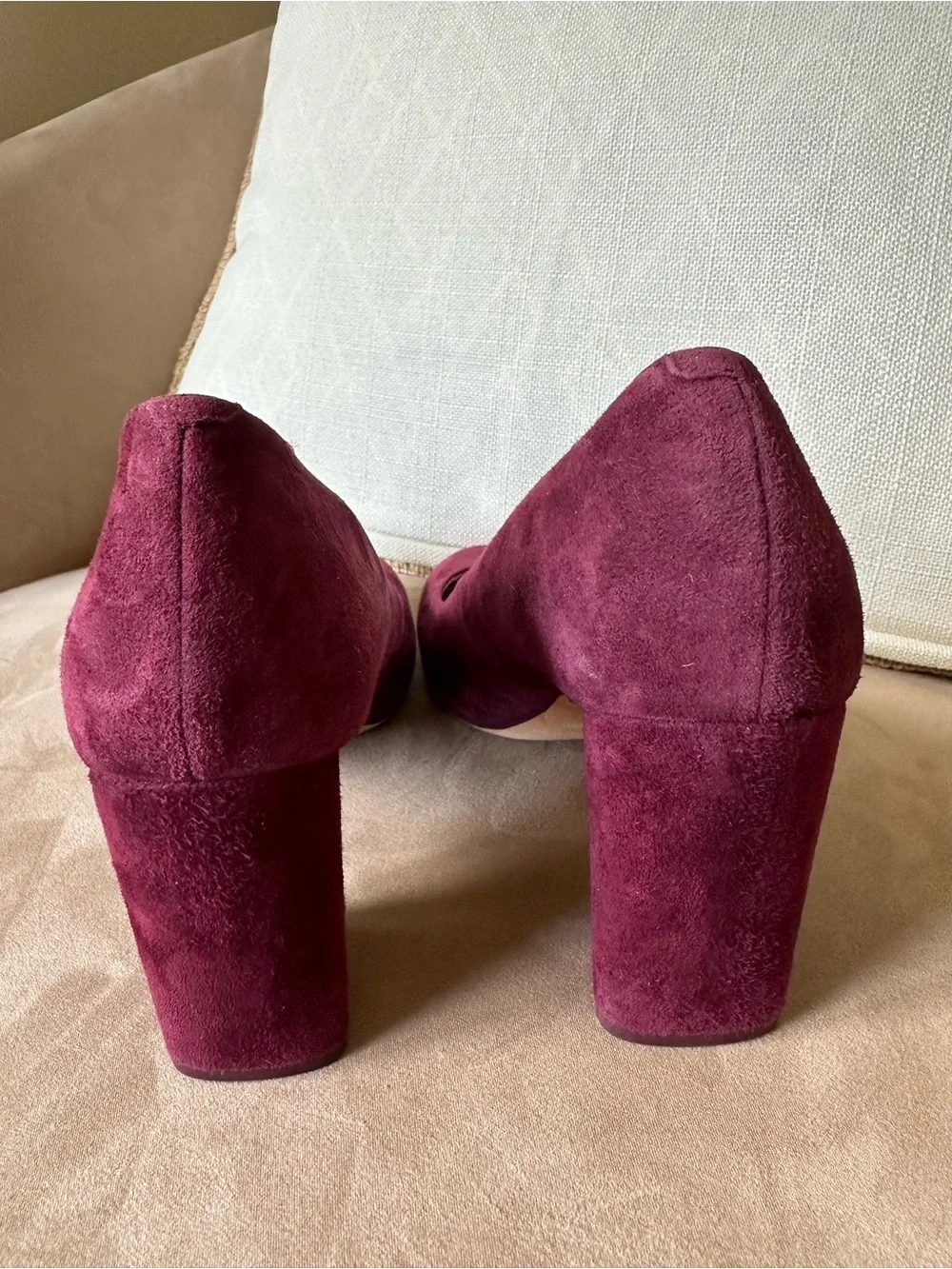 Tory Burch Elizabeth Round-Toe 85MM Pump Port Plum Heel size 8.5